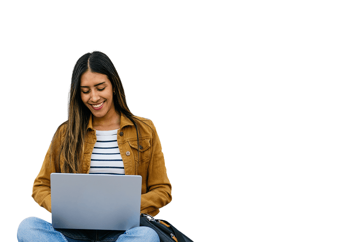 Student on laptop